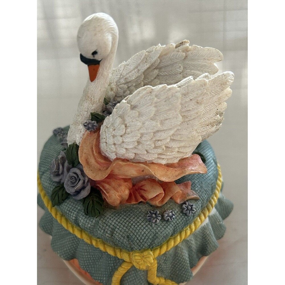 Melodies County Fair Heritage House Swan Lake Trinket Box